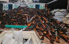 Iranian small arms seized by HMAS Darwin during CTF-150 ops in Fed 2016.